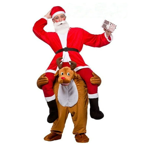 Reindeer Costume Christmas Costumes for Women/Men Fancy Riding on Reindeer's Shoulders Unisex Adult Costume