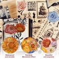 thumbnail image 6 of Duety 80Pcs Large Flower Stickers Waterproof Floral Sticker Set Colorful Glitter Roses Daisies Peonies Stickers 8 Styles Multi-Purpose Flower Stickers for Cup Computer Mobile Phone Locker Wall Decor, 6 of 8