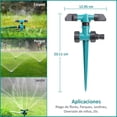 thumbnail image 3 of Kit 2 Aspersores de Jardín Rociador giratorio Automático 360Â° verde 6.49 pulg Elly Decor FS-TG-01, 3 of 7
