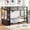 Black-full over full bunk bed with drawers, variant on Miniyam Twin Over Twin Bunk Bed with Desk, Storage and Charging Station, Metal Frame, Black