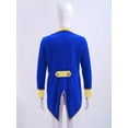 thumbnail image 7 of Yartina Kids Boys Velvet Long Sleeve Tailcoat Regal King/Prince Show Stage Performance Tuxedo Jacket Royal Blue 4, 7 of 7