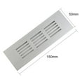 thumbnail image 1 of 50Mm Aluminium Rectangular Cabinet Wardrobe Air Vent Grille Ventilation-Cover 50X150Mm, 1 of 10