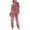 Pink#1, variant on Oalirro Loungewear for Women Solid Color Velvet Fleece Long Sleeve Shirt And Jogger Pants Warm Velvet Pajama Set