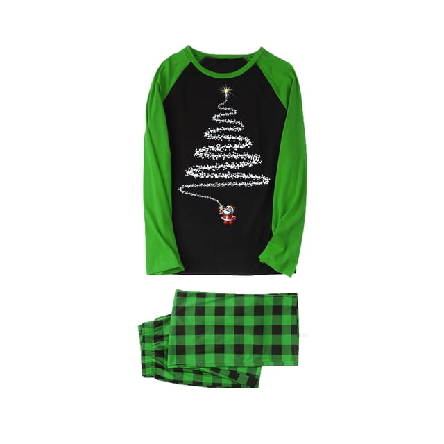 Pyjamas de Noël pour Famille Pantalon de Pyjama à Carreaux Décontracté pour Usage Quotidien