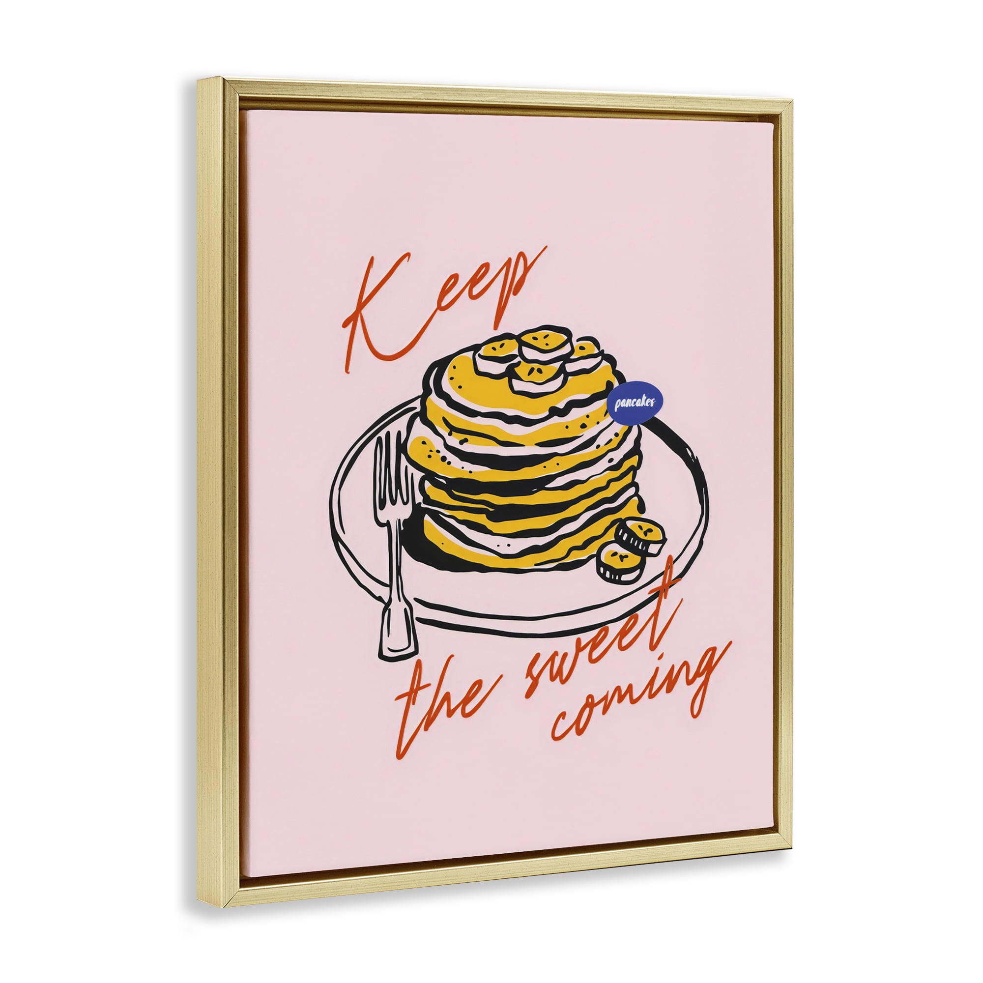 Stupell Industries Keep The Sweet Coming Gold Framed Floater Canvas Wall Art, design by The Prints Vibe
