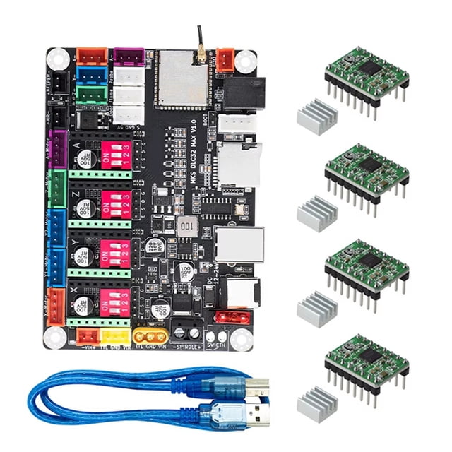 Máquina de Grabado con Placa Enrutadora CNC DLC32 MAX, Controlador de 4 Ejes, Grabadora para Carpintería, Placa Base
