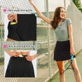 thumbnail image 3 of Faldas de tenis plisadas para mujer, faldas pantalón de golf deportivas, ropa deportiva para correr, faldas de entrenamiento con bolsillos, pantalones cortos, 3 of 6