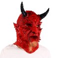 thumbnail image 3 of Máscara de látex de terror del rey de las mentiras del diablo malvado para adultos, accesorios para disfraces de Halloween, accesorios para disfraces de demonio, 3 of 5