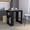 Black+Natural, variant on Sleek Design & Function - Rectangular kitchen island with handle - free cabinet
