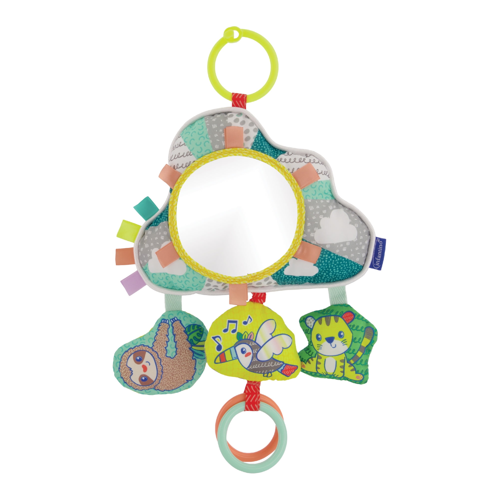 Infantino Musical Mirror Pal, Unisex, Multicolor, Hanging Linking Baby Toy