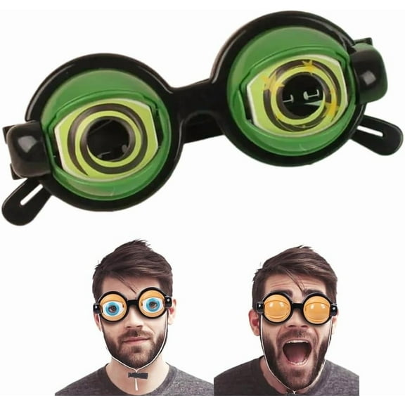 Yippzo Crazy Eyes Glasses, Googly Eyes Glasses, Novelty Shaking Eye Glasses, Funny Glasses, Gag Gifts Party Favors