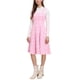 thumbnail image 2 of Vestido de tweed para mujer, sin mangas, con escote cuadrado, de cuadros, estilo A-line, vestido tipo pinafore, L Rosa profundo, 2 of 6