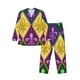 thumbnail image 1 of Balery Mardi Gras4 Pijama para Hombre de Dos Piezas con Manga Larga, Conjunto de Dormir y Descanso Suave con Bolsillos-XX-Large, 1 of 7