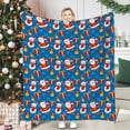 thumbnail image 4 of Christmas Santa Claus Throw Blankets, Xmas Soft Lightweight Anti Pilling Aldult Fleece Blanket for Women, Winter Tree Snowflake Red Decorative Blanket for Chair Couch Living Bedroomn, 4 of 5