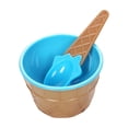 thumbnail image 3 of Dessert Bowl, Serving Cup, Plastic Sundae Bowls and Spoons Set with Stackable Space Saving Design for Adult Yogurt Party Favors Tableware, 3 of 5