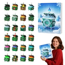 Dumpster Fire Advent Calendar 2025 24 Days Christmas Countdown with Funny Dumpster Fire Ornaments Acrylic 2D Flat Xmas Tree Decor for Home Personalized Bin Design