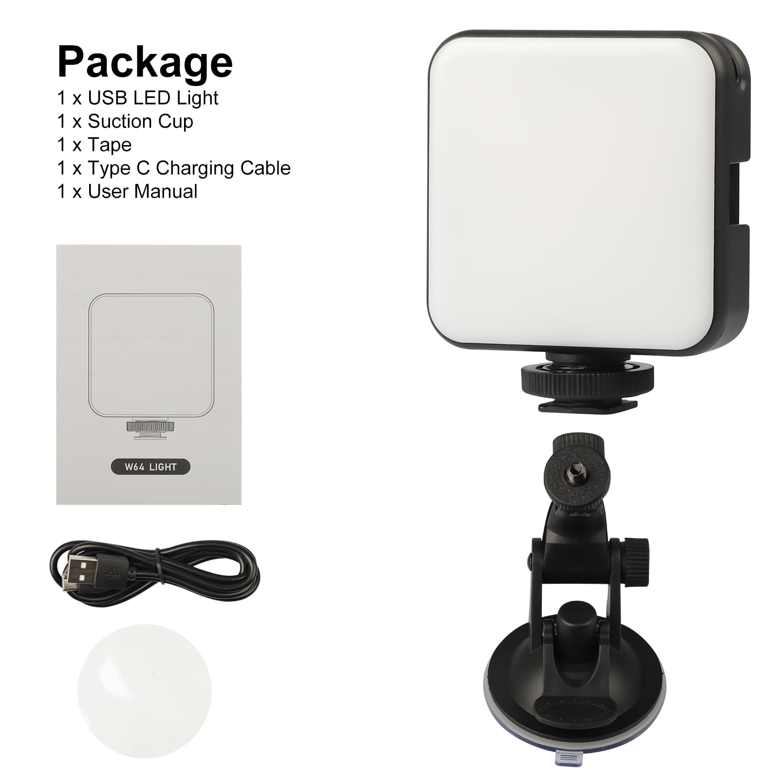 Video Conferencing Laptop Computer Light Kits for Remote Working Zoom Calls Self Broadcasting and Live Streaming with Suction Cup Cube Mounts and Sturdy Clip Webcam Light Video Conference Lighting