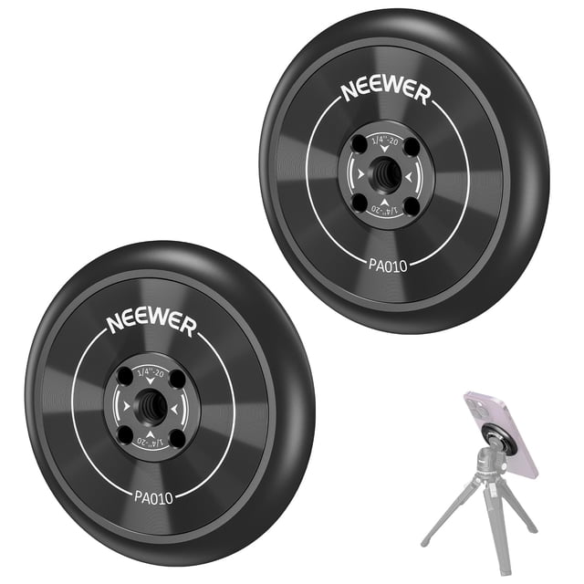 Adaptador magnético para trípode para teléfono Neewer PA010, paquete de 2
