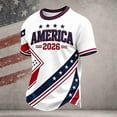thumbnail image 3 of Soccer for Men USA Patriotic Print Short Sleeve Crew Neck Quick Dry Training Shirt Sports Casual T Shirt American Team Fan Support Top for Match Daily Outdoor, 3 of 3