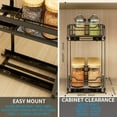 Spice Rack Organizer for 2Tier Pull Out Spice Organizer for
