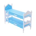 thumbnail image 1 of 12.  degree casa de muñecas, litera en miniatura, simulación de juguete para juego de imitación, muebles, modelo para dormitorio, juguete para niños, Micro azul, 1 of 7