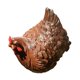 thumbnail image 2 of Figura decorativa de gallina, estatua decorativa, escultura de pollo simulada extraíble marrón, 2 of 9