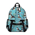 thumbnail image 3 of Bernese Mountain Dog and Floral Backpack for School, Cute School Bag with Adjustable Shoulder Straps and Padded Back, 15.25"x11.5"x5.25", 3 of 5