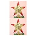 thumbnail image 3 of Naiovety 1pc de la parte del árbol de Navidad brillo estrellas colgar de Navidad decoración árbol Topper Navidad suministros de decoración Rojo 2Conjunto, 3 of 5