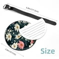 thumbnail image 5 of 2Pcs Leather Round Flower Cruise Luggage Tag with Privacy Cover and Name ID Tag - Suitable for Travel Handbags Backpacks School Bags Luggage Tags, 5 of 7