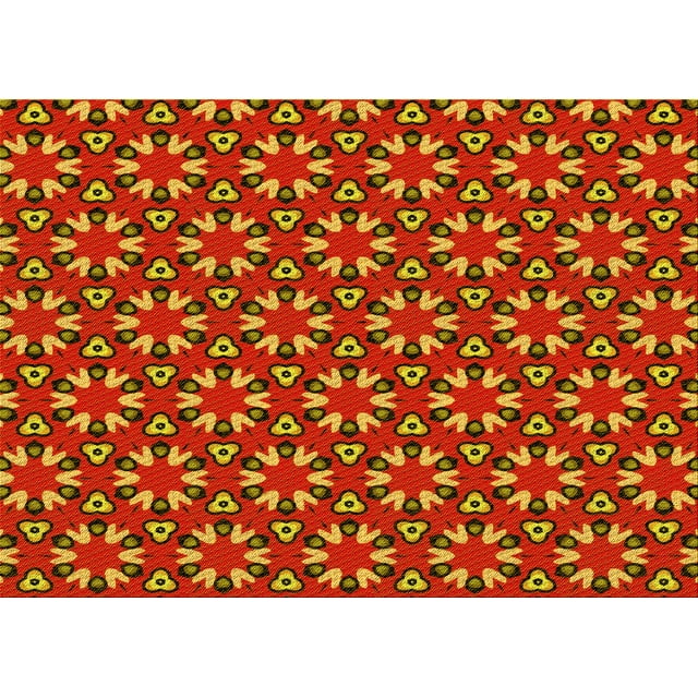 Ahgly Company Machine Washable Indoor Rectangle Transitional Dark Golden Rod Brown Area Rugs, 7' x 9'
