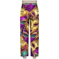 thumbnail image 4 of Levmjia Womens Pajama Set Lapel Short Sleeve Carnival Printed Cardigan Sleepwear 2 Piece Set With Pants Comfortable and Breathable Nightwear Home Relaxation, 4 of 9