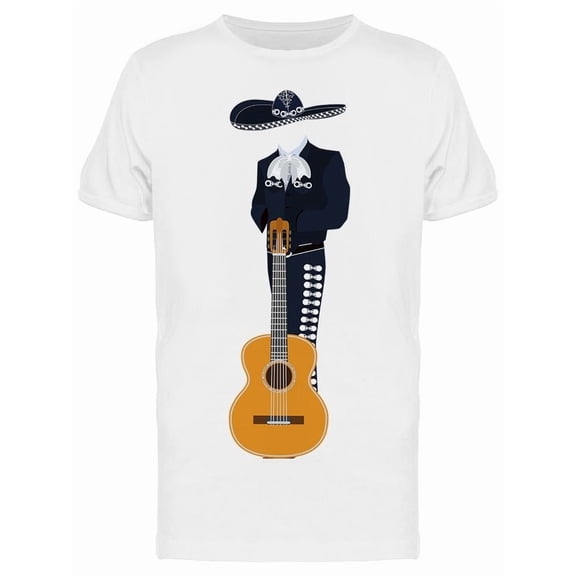 Mariachi Musician With Guitar Tee Men's -Image by Shutterstock