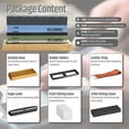 thumbnail image 5 of Razorri Knife Sharpening Stone Kit - Double-Sided 400/1000 and 3000/8000 Grit Whetstones, Flattening Stone & Releveling Stone - Leather Strop and Angle Guide Included - Sharpen and Polish Metal Blades, 5 of 7