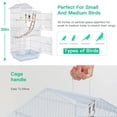 thumbnail image 7 of BestPet 39" Roof Large Flying Parrot Cage, Medium Size, Ideal for Parrots & Canaries, White, 7 of 7