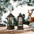 thumbnail image 4 of Cheers.US Festive Lighted Christmas Lantern with LED Lights, Lit Winter Scene with Santa Claus with Xmas List, Tree and Snow, Best Rustic Holiday Lanterns Decor for Cabin, Fireplace, 4 of 7