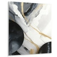 thumbnail image 2 of Designart "Harmony of Marble Black and Gold I" Abstract Marble Metal Wall Decor, 2 of 5