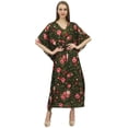 thumbnail image 1 of Bimba Robe Caftan Indienne Coton Vert Maxi Robe Caftan pour Femmes-22, 1 of 6