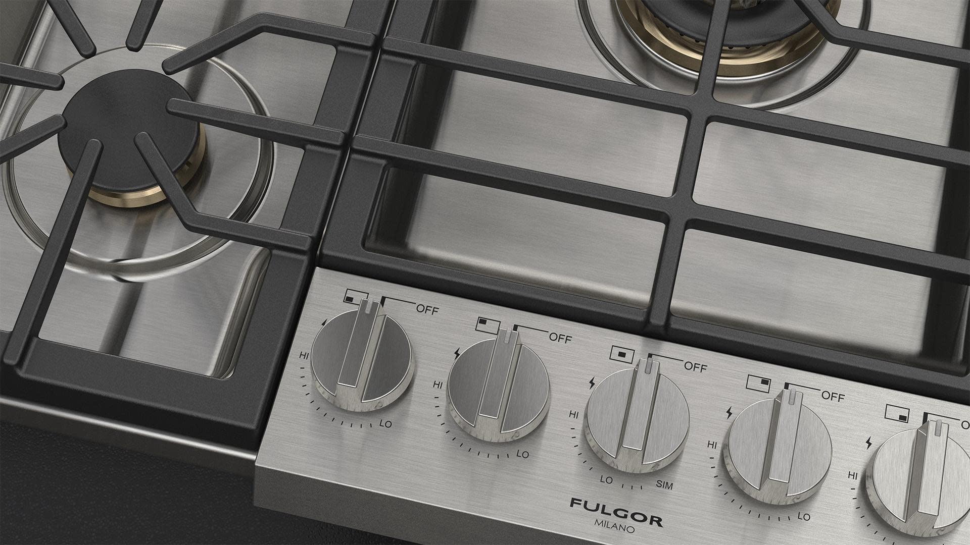 Fulgor Milano F6pgk3052 600 Series 30" Wide 5 Burner Liquid Propane / Natural Gas Cooktop