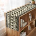 thumbnail image 6 of Black Khaki Boho Table Runner, Vintage Ethnic Tribe Abstract Art Retro Washable Cotton Linen Table Runners 48 Inches Long, Dresser Scarf Runner for Nightstand/Coffee/End Tables 13''x48'', 6 of 9