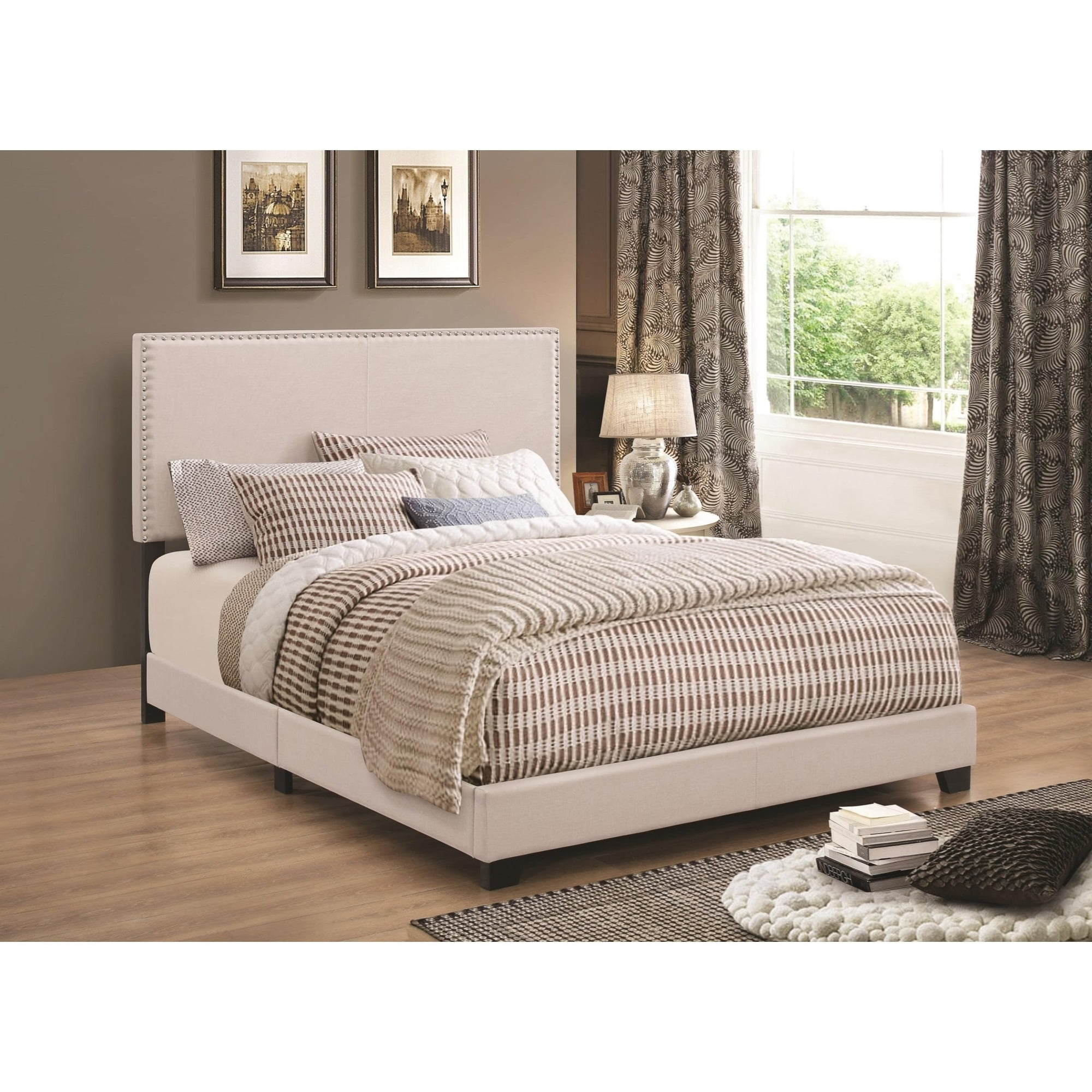 Modern Panel Twin Bed, Ivory Walmart Canada