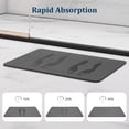 thumbnail image 5 of LIZEVINC Non-Slip Diatomaceous Earth Stone Bath Mat – Super Absorbent Quick Dry Diatomite Shower Mat for Bathroom Floor, Fast Drying Bathroom Mat, 23.6" x 15.4", Deep Gray, 5 of 12