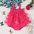 thumbnail image 2 of QUOTAY Baby Girl Romper Sleeveless Summer Bodysuits Casual Outfit for 0-24 Months Soft Breathable and Comfortable Toddler Clothes 03_Hot Pink,12-18 Months, 2 of 6