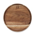 thumbnail image 2 of Round Wood Tray, Serving Platter, Appetizer Charcuterie Board, 2 of 5
