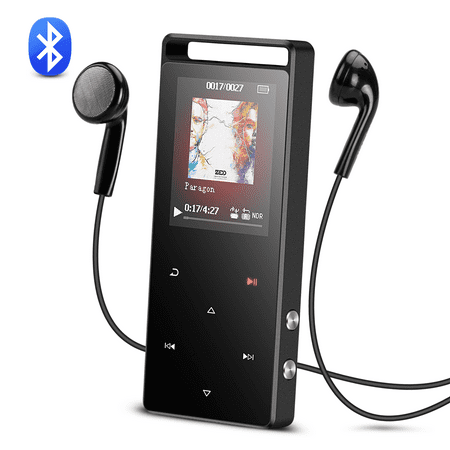 AGPTEK 16GB Bluetooth MP3 Player Touch Screen with FM/ Voice Recorder, Lossless Sound Metal Music Player,