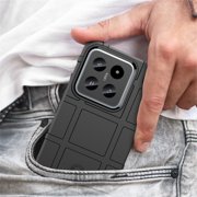 CCSmaller for Xiaomi 14 Case for Man, Heavy Duty Protection Shockproof Phone Case Support Wireless Charging Cover for Xiaomi 14 HD Black