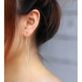 thumbnail image 5 of K-KED 925 Sterling Silver 12mm Bar Threader Pull Through Box Chain Earrings 10-22CM-16CM, 5 of 9