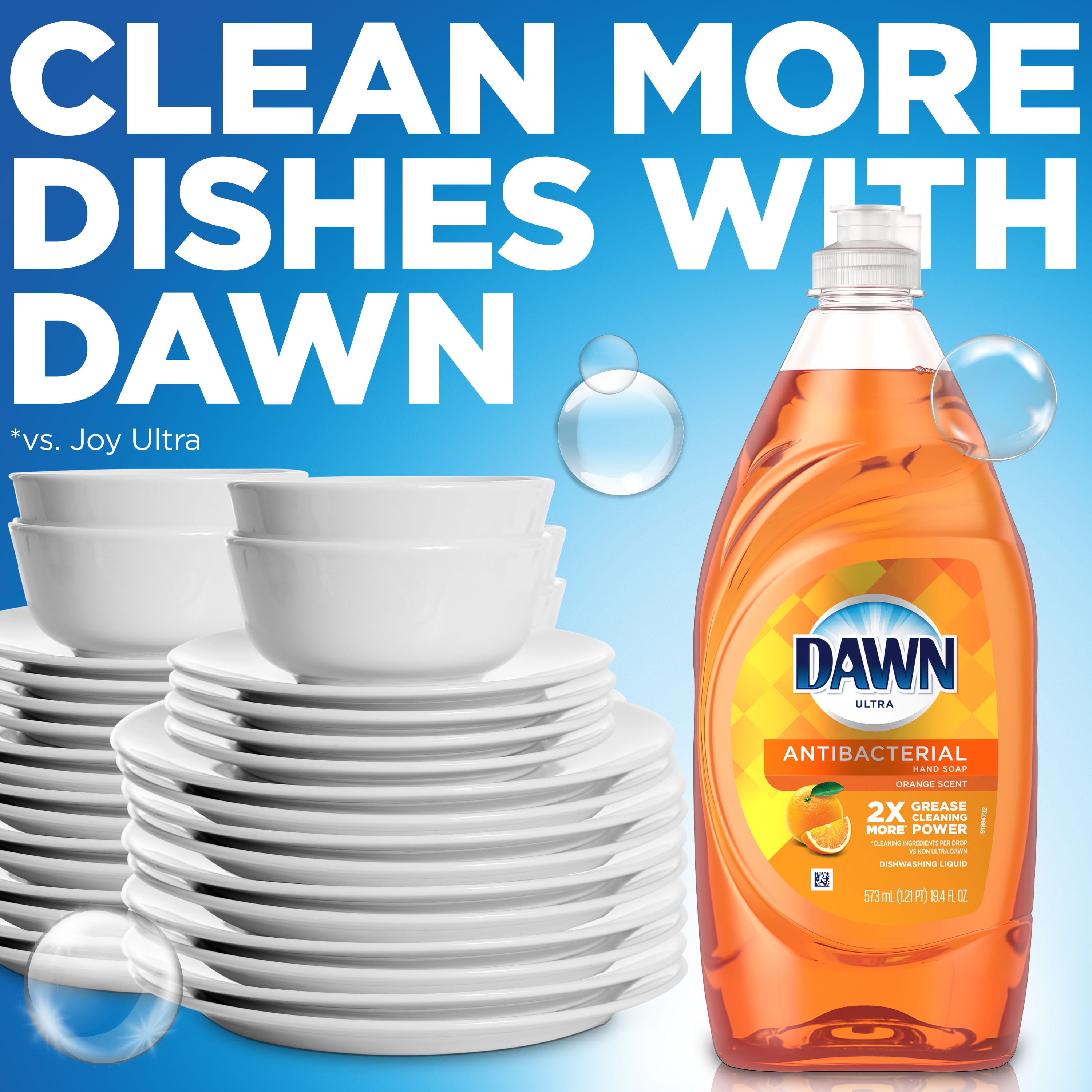 Dawn Ultra Antibacterial Orange Scent Liquid Hand & Dish Soap, 19.4 Fl. Oz.