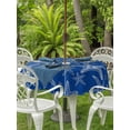 thumbnail image 3 of Outdoor Tablecloth with Umbrella Hole for Patio/Picnic/Party/Camping, Nautical Starfish Waterproof Table Cloth Round Cover Washable, Summer Ocean Marine Life Modern Blue (Dia 54"), 3 of 9
