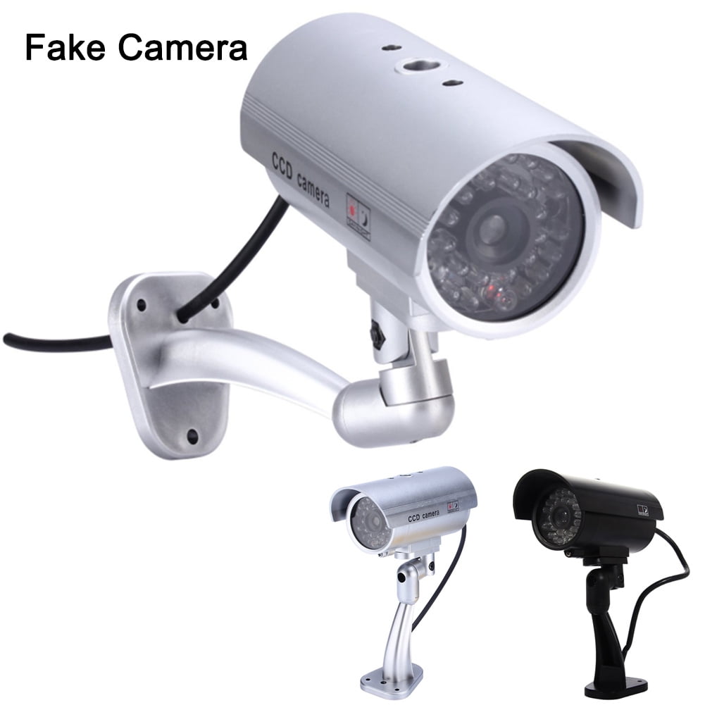 Dummy Camera Fake Monitor Realistic Shape LED Light for Warehouse Office Open Air Businesses ABS Simulation Camera