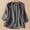Gray, variant on HOMBOM Blue Women Tops and Blouses 3/4 Sleeve Casual Plus Size Solid V-Neck Tunic Blouse XL